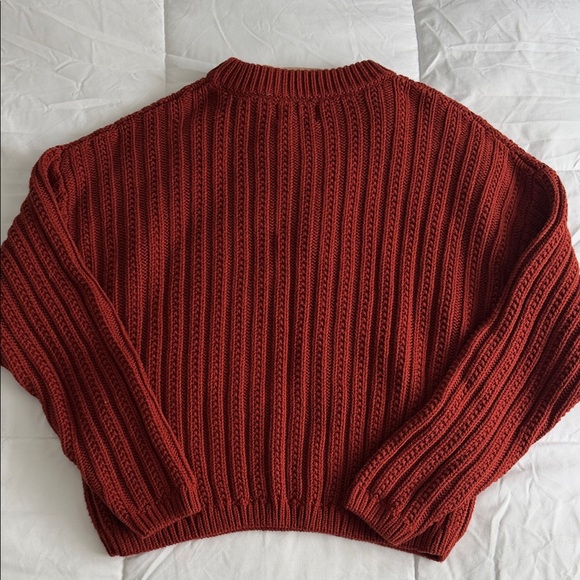 Universal Thread Rust Ribbed Sweater - Picture 3 of 3